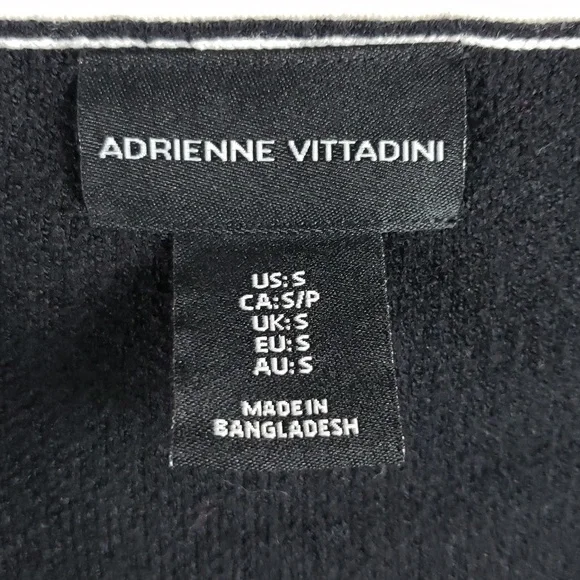 Adrienne Vittadini Women's Small Black & White Cardigan - Picture 7 of 11
